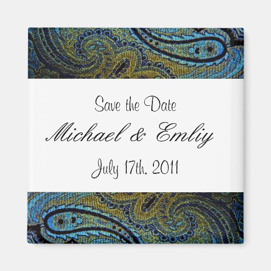 Pauw Indiaanse Trouw Uitnodigingen Magneet (Voorkant)