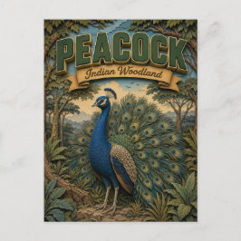 Pauw Indische Bos POPCUT Briefkaart
