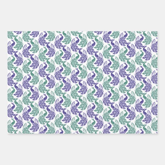 Pauw Inpakpapier Groen en Paars (Voorkant 2)