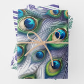 Pauw Inpakpapier Groen en Paars (In situ)