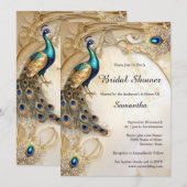 Pauw iriserende veren  art nouveau kaart (Voorkant / Achterkant)