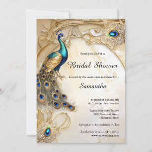 Pauw iriserende veren  art nouveau kaart