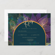 Pauw Juweel Tinten Groen Blauw Trouwen