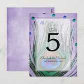 Pauw Juwelen Paarse Trouwtafel Nummer Briefkaart (Voorkant / Achterkant)