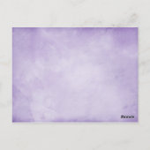 Pauw Juwelen Paarse Trouwtafel Nummer Briefkaart (Achterkant)