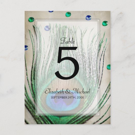  Pauw Juwelen Tan Trouwtafel Nummer Briefkaart (Voorkant)