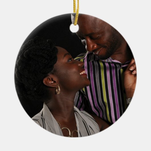 Pauw Kerstmis FOTO Ornament Familie Koppel 2 (Voorkant)