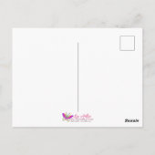 Pauw Kleuren Hamsa met Gouden Derde Oog Briefkaart (Achterkant)