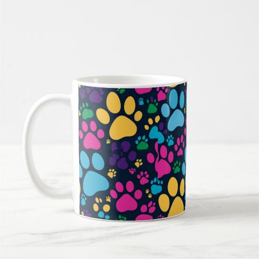 Pauw kleurrijk patroon koffiemok (Links)