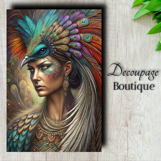 Pauw Koningin Decoupage Tissuepapier
