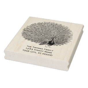 Pauw laat zijn veren zien Retouradres Rubberstempel