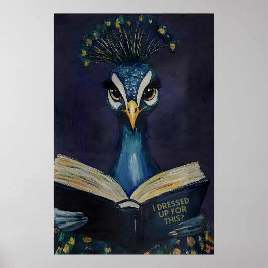Pauw lezen kunstprint - Ik heb me voor deze opgedo Poster (Voorkant)