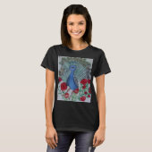 Pauw liefde roos t-shirt (Voorkant volledig)