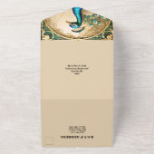 pauw luxueuze art nouveau siervogel all in one uitnodiging (Buitenkant)