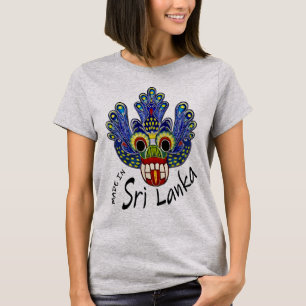 Pauw masker Sri Lanka T-shirt