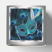 Pauw Maskerade Feest Bedankdoosjes (Bovenkant)