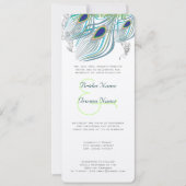 Pauw met 3 veren vintage kaart (Voorkant)