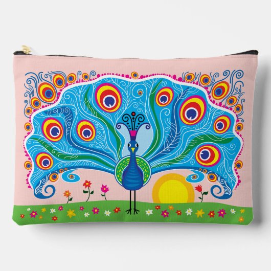 Pauw met Bloemen Etui (Voorkant)