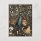 Pauw met kippen (1878-1910) Theo van Hoytem Briefkaart (Voorkant)