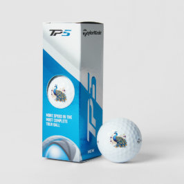 Pauw Met Paarse Bloemen Golfballen