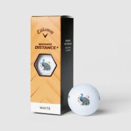 Pauw Met Paarse Bloemen Golfballen