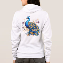 Pauw Met Paarse Bloemen Hoodie