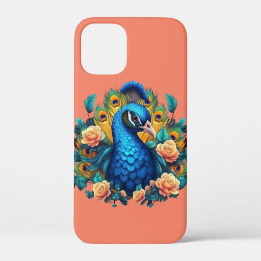 Pauw Met Perzikrozen Case-Mate iPhone Case (Achterkant)