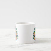 Pauw Met Perzikrozen Espresso Kop (Voorkant)