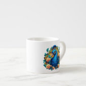 Pauw Met Perzikrozen Espresso Kop (Voorkant rechts)