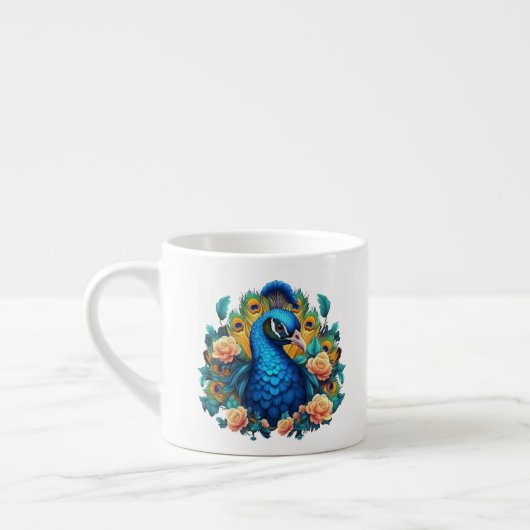 Pauw Met Perzikrozen Espresso Kop (Links)