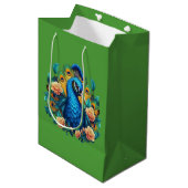 Pauw Met Perzikrozen Medium Cadeauzakje (Voorkant Gekanteld)