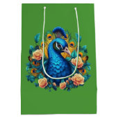 Pauw Met Perzikrozen Medium Cadeauzakje (Achterkant)