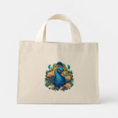 Pauw Met Perzikrozen Mini Tote Bag (Achterkant)