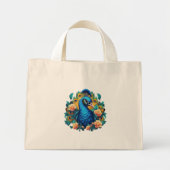 Pauw Met Perzikrozen Mini Tote Bag (Voorkant)