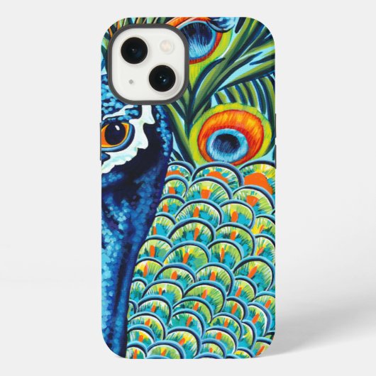 Pauw met Staart iPhone Hoesje (Achterkant)