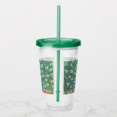 Pauw met uitgespreide staart schilderen acryl drinkbeker (Rechts)