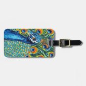 Pauw met veren I Bagagelabel (Voorkant horizontaal)