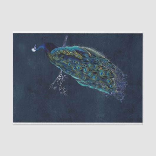  Pauw Midnight Blue Decoupage Tissuepapier (Voorkant)