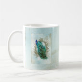 pauw mooie turkooise  shabbyvogel koffiemok (Links)