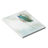 pauw mooie turkooise  shabbyvogel notitieblok (Schuin)