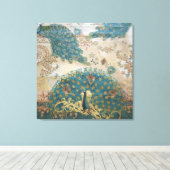  pauw - omwikkeld canvas afdruk (Insitu (Houten vloer))