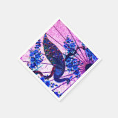 Pauw oosterse parasol Japanse kersenbloesem Servet (Hoek)