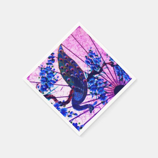 Pauw oosterse parasol Japanse kersenbloesem Servet (Hoek)