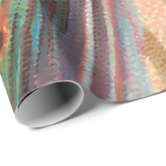  Pauw op een takschilderij Cadeaupapier (Rol Hoek)