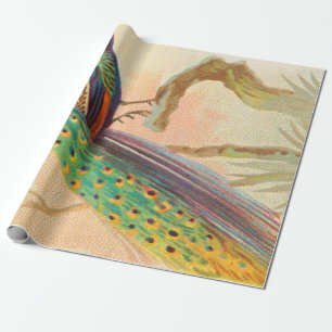  Pauw op een takschilderij Cadeaupapier