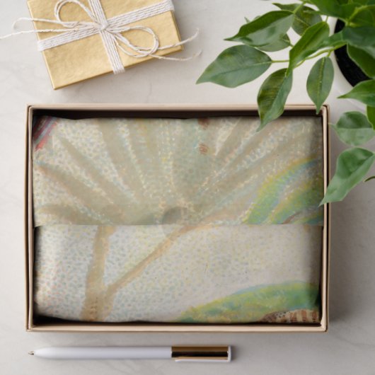  Pauw op een takschilderij Tissuepapier (Geschenk)