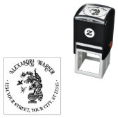 Pauw op Plant Vlinder Vogel Naam Adres Zelfinktende Stempel (In situ)