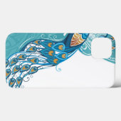 Pauw op Teal Illustratie Case-Mate iPhone Case (Achterkant (horizontaal))
