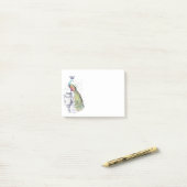 Pauw op urn post-it® notes (Op bureau)