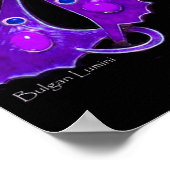 PAUW ,paars blauw violet zwart Poster (Hoek)